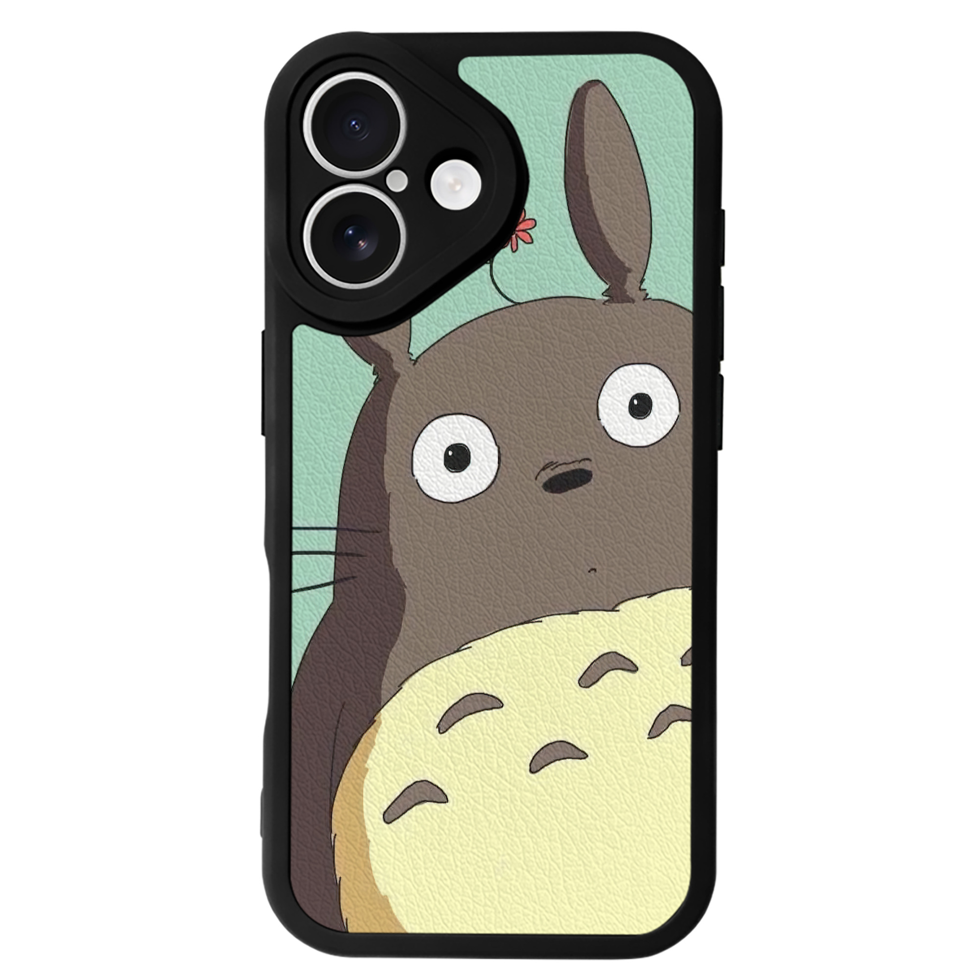 （画像用） となりのトトロ 草壁メイ 草壁サツキ My Neighbor Totoro Satsuki Kusakabe Mei Kusakabe 【iPhone 16シリーズ対応】シリコンスマホケース（レザー調） 材質：シリコン